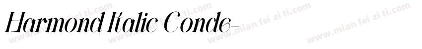 Harmond Italic Conde字体转换